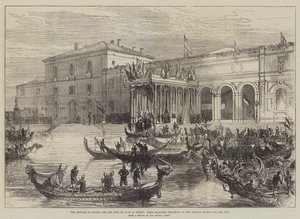 O Imperador da Áustria e o Rei da Itália em Veneza, Suas Majestades embarcando na Estação Ferroviária da Cidade